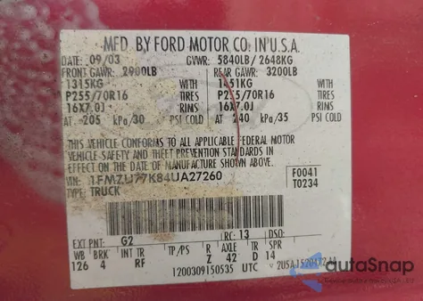 2004 Ford Explorer Sport Trac Adrenalin/Xls/Xlt z USA, uszkodzony, nr VIN 1FMZU77K84UA27260